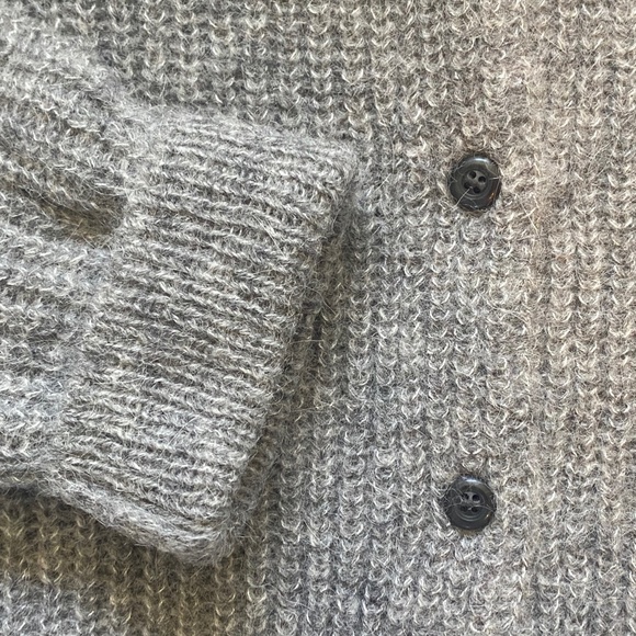Jenni Kayne Hayes Crewneck Sweater Cardigan Grey Alpaca Wool Size Small S - Picture 8 of 13